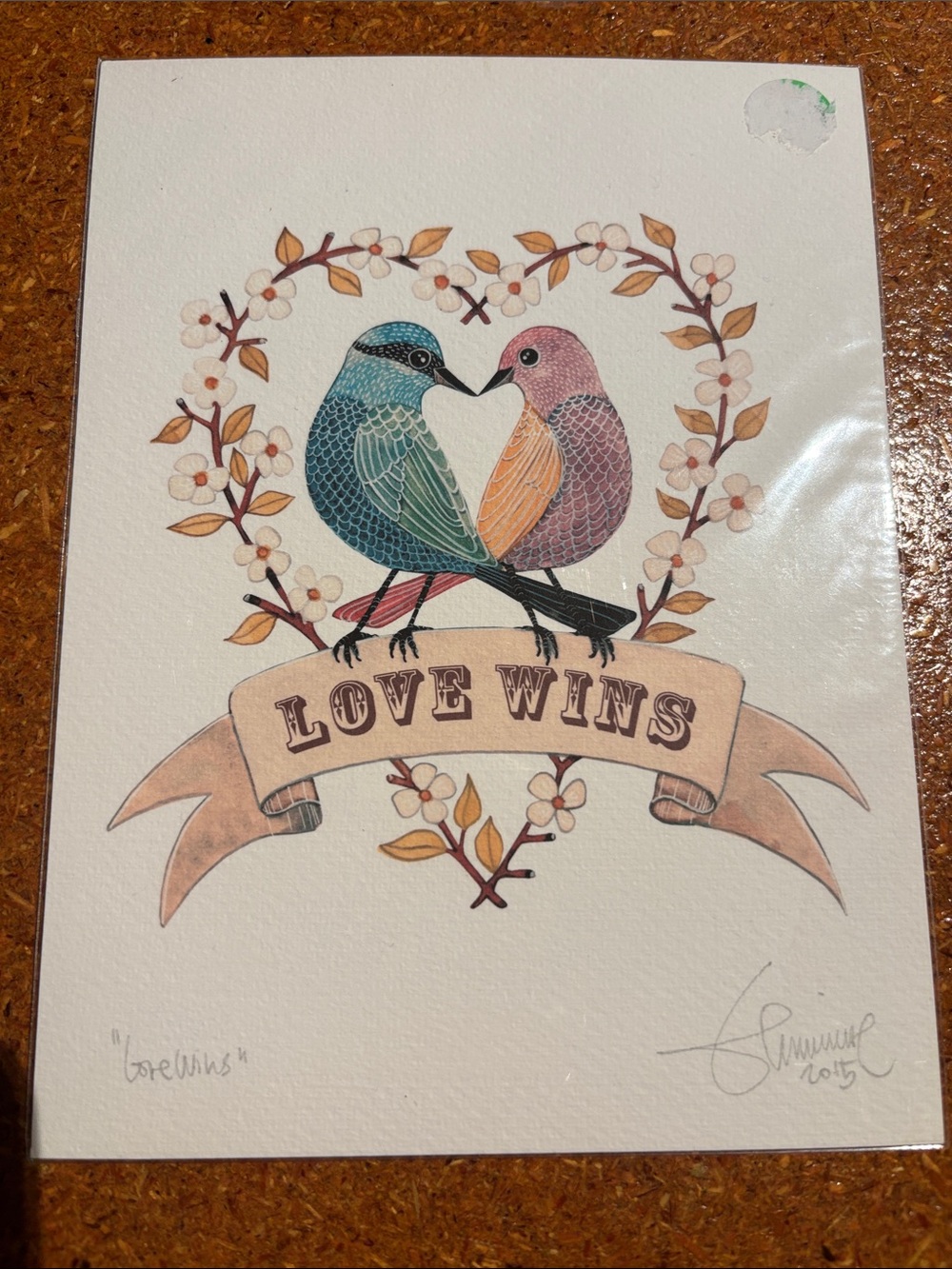 Signed Art Print “Love Wins” by Artist (Geninne D Zlatkis)